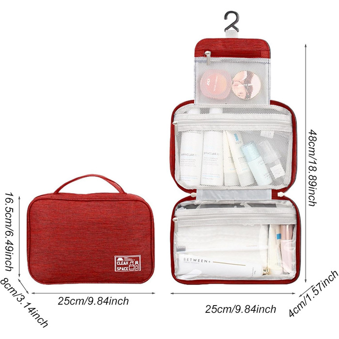 Косметичка з відділеннями, водонепроникна косметичка, водонепроникна косметичка, органайзер, косметичка, велика сумка для туалетно