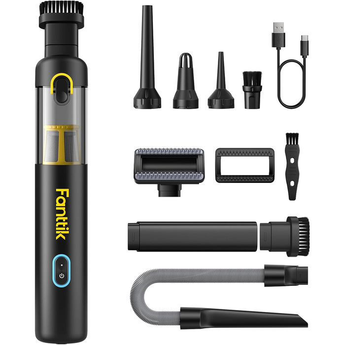 Акумуляторний автомобільний пилосос Fanttik Slim V8 Apex високої потужності 19000 Па/45 Вт, ручний пилосос RobustClean 4-в-1 з мін