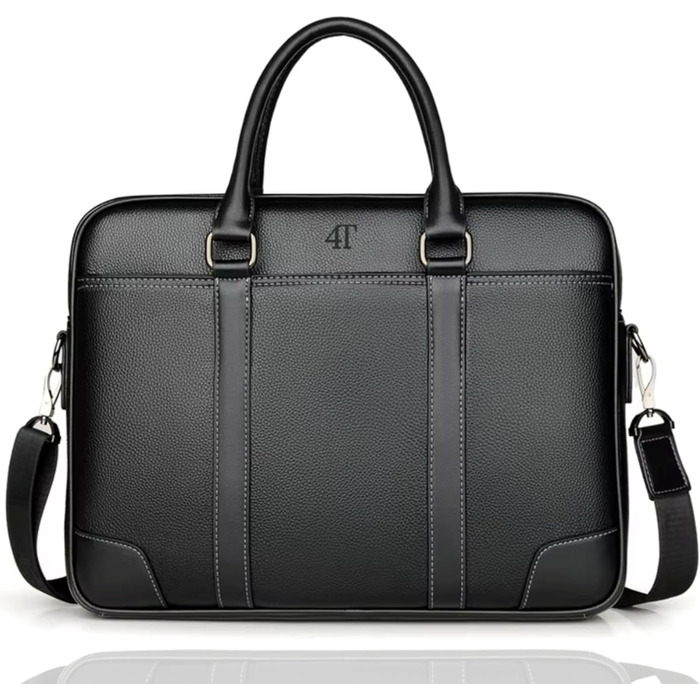 Преміальна сумка для ноутбука з екошкіри, унісекс через плече, портфель в елегантному дизайні, для ноутбуків 14/15,6/16 дюймів, ро