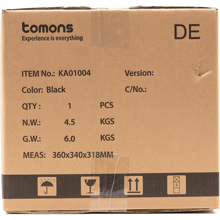 Аерофритюрниця Tomons 6 л, фритюрниця Фритюрниця з гарячим повітрям Фритюрниця з оглядовим вікном Цифровий світлодіодний сенсорний екран, програми 8 в 1 фритюрниця, регульований контроль температури