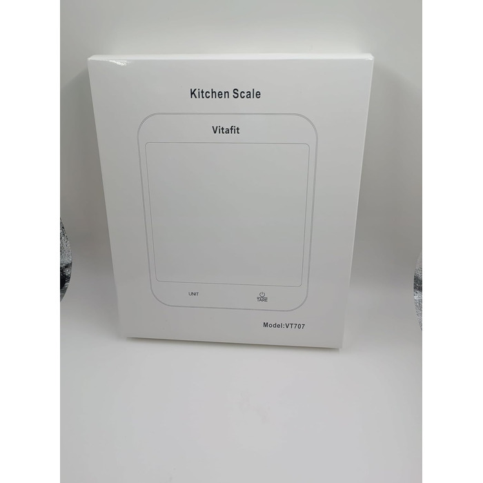 Цифрові кухонні ваги Vitafit 15 кг, багатофункціональні кухонні ваги, цифрові ваги зі світлодіодним дисплеєм, загартоване скло, то