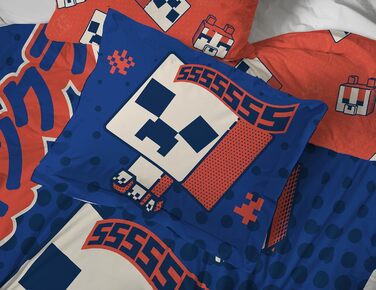 Повнорозмірний комплект постільної білизни Minecraft Creeper, 7-місний комплект постільної білизни з простирадлом та наволочками,