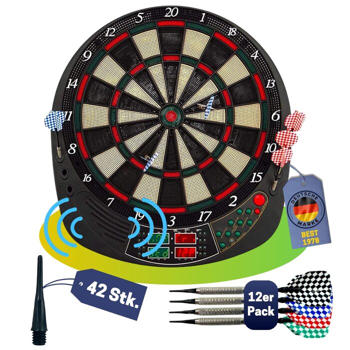 Найкращий спортивний електронний дартс у Ковентрі Електронний дартс зі світлодіодними дисплеями Електронний дартс з 12 дартсами та запасними наконечниками Високоякісний дартс-машина для 16 гравців