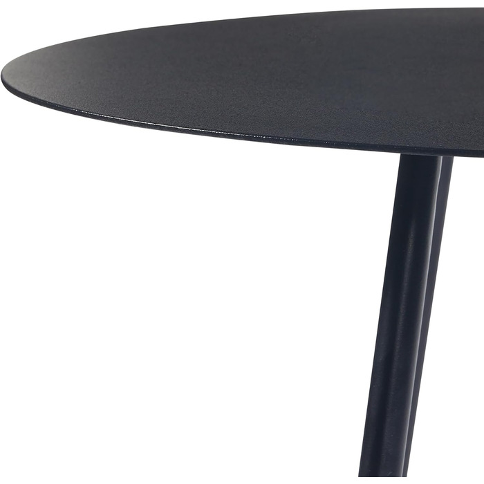 Журнальний столик Sula, круглий декоративний столик, журнальний столик, тумбочка, металевий столик для вітальні з 3 ніжками, 45xØ40см, чорний