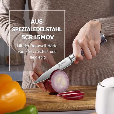 Ніж кухарський універсальний професійний 13 см Гострий кухарський ніж з німецької нержавіючої сталі з ергономічною ручкою універса