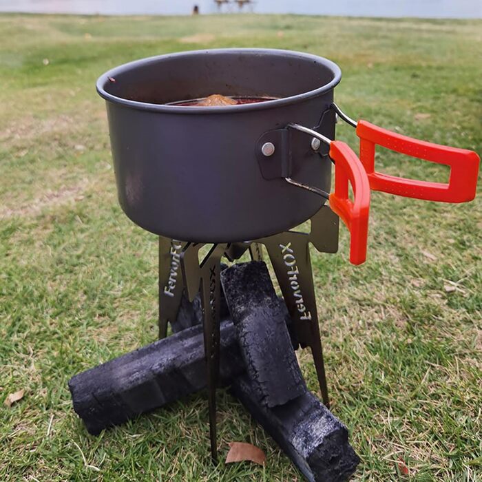 Регульована, складна підставка для плити, міцна конструкція, ергономічні кемпінгові грилі для походів, незамінні, нержавіючі для приготування їжі на свіжому повітрі