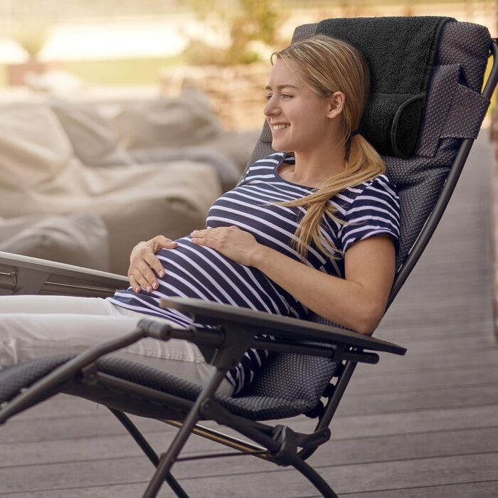 Подушка для шиї Weysat для шезлонга, подушка для голови, регульована плюшева подушка, валик для шиї, нековзка, флісова, для дивана, подушка для підтримки шиї та голови для подорожей, дому, крісла-реклайнера, дивана, крісла (чорна)