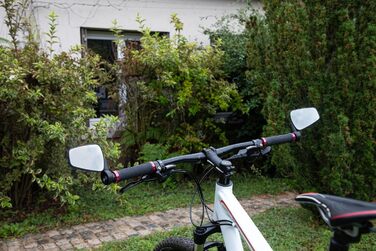 Велосипедні дзеркала ліве та праве - Велосипедні дзеркала для міста та відпочинку - Велосипедні дзеркала для електровелосипедів, складні, легкі та поворотні, чорні, ліве та праве, 2 -