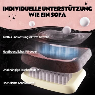 Ергономічне ігрове крісло Dowinx з підставкою для ніг, ігрове крісло з тканини &quotкотяча лапа&quot, дизайн сидіння без крил, регульоване ігрове та комп&39ютерне крісло, рожеве ігрове крісло з котячою лапою, для дорослих, рожево-чорне