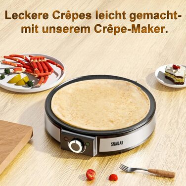 Млинниця, електрична млинниця 1200 Вт, нагрівальна поверхня Ø 30 см, антипригарне покриття, безступінчасте регулювання температури