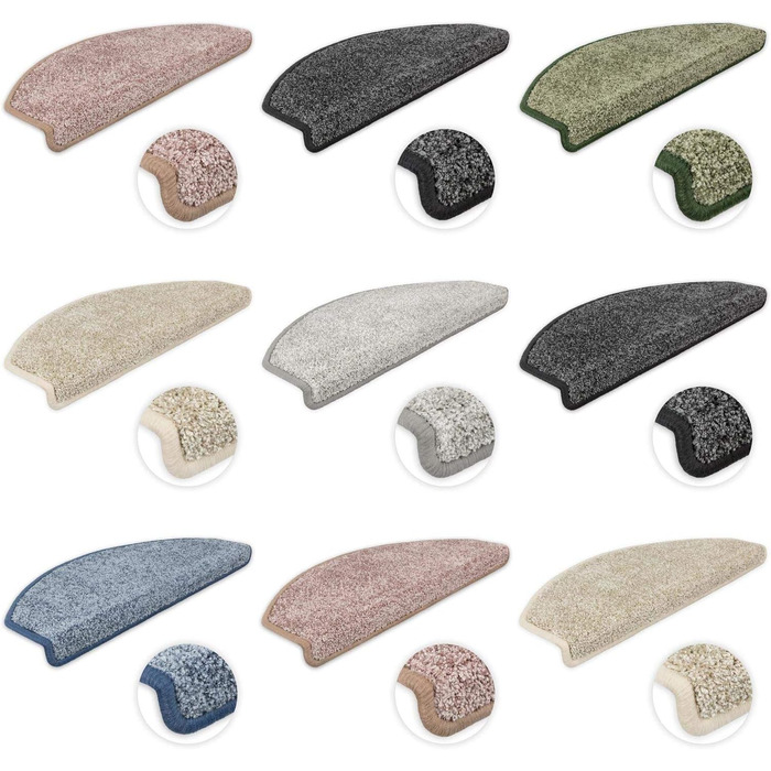 Килимки Kettelservice-Metzker Steps Ventura напівкруглі одинарні та SparSet світло-сірі 15 шт.