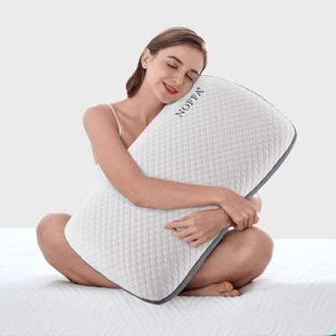 Жорстка подушка з в&39язкопружної піни заввишки 11 см для сну, ортопедична подушка для сну на боці, подушка для підтримки шиї, подушка з піни з ефектом пам&39яті, 40x60 см (60 x 40 x 11 см).