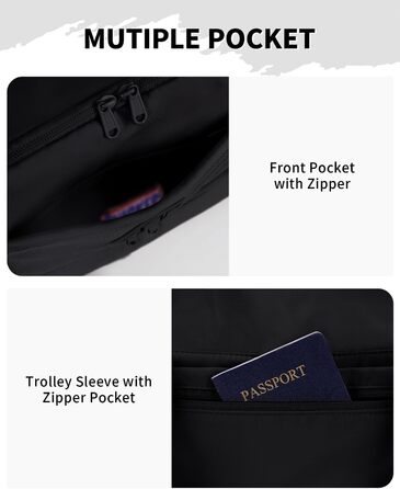 Жіноча дорожня сумка WANDF, сумка для ручної поклажі Easyjet, 45x36x20 см, велика спортивна сумка з відділенням для взуття та відділенням для вологих речей, дорожня сумка на вихідні для жінок та чоловіків для подорожей літаком та використання в спортзалі 