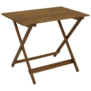 Складаний садовий стіл DEGAMO Bahia 90x60 см, коричневий колір акації, олійний, для вулиці, сертифікований FSC