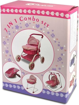 Коляска для ляльок ANIVIA, лялькова коляска, коляска 8 в 1, лялькова коляска та коляска, іграшка, подарунок для дітей, підходить д