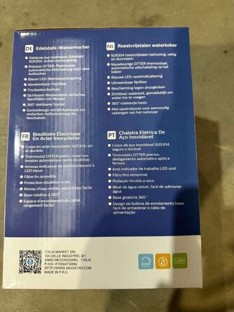 Чайник з нержавіючої сталі 1,7 л 2200 Вт, синє світлодіодне освітлення, електричний чайник з вапняним фільтром, чайник з нержавіючої сталі з автоматичним вимкненням сухого ходу, добре видиме водяне вікно без бісфенолу А срібло