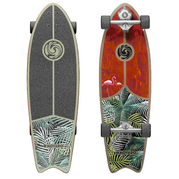 Серф-скейтборд Лонгборд Вінтажний ретро-круїзер Високошвидкісний кугельлагер ABEC-11 Комплект унісекс, 2 деки - Екзотичний