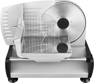 Венга Універсальний електричний нарізувач їжі, нержавіюча сталь, лезо з нержавіючої сталі 19 см, контроль міцності різання до 15 мм, 150 Вт, срібло, VG AS 3003 150 Вт срібло