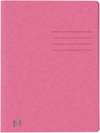 Оксфордська папка А4, виготовлена з картону, в асортименті 25 шт. (рожева, одинарна)