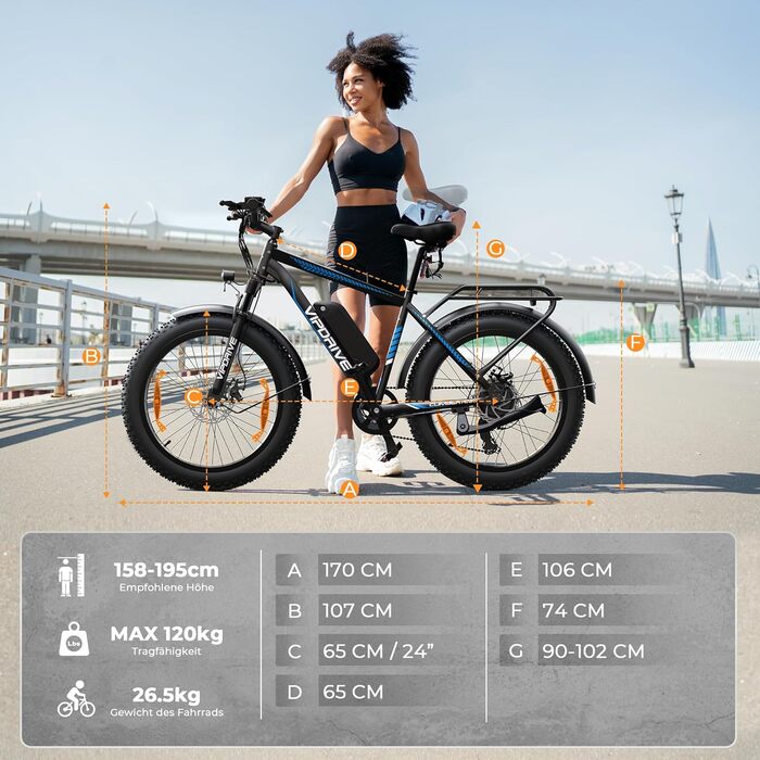 Чоловічі електричні велосипеди Ebike 48V 13Ah 624Wh знімний акумулятор, 24-дюймові жирові шини 250W мотор 5 PAS режим жіночий E Bike 7-швидкісний з РК-дисплеєм синій13AH 624Wh 62Nm.