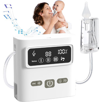 Електричний назальний аспіратор для немовлят, що перезаряджається, з 9 рівнями всмоктування та заспокійливою функцією, із світлом/