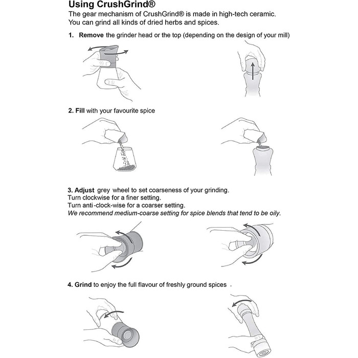 З керамічним подрібнювачем - Поставляється в красивій подарунковій коробці для гурмана (168 мм, нержавіюча сталь) - ука 168 мм (1 упаковка) нержавіюча сталь