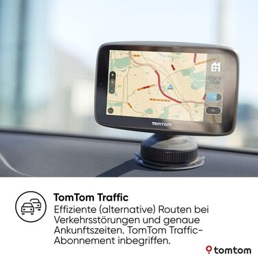 Навігаційний пристрій TomTom GO Navigator (6 дюймів, уникнення заторів завдяки TomTom Traffic, оновлення карт світу, оновлення через Wi-Fi)