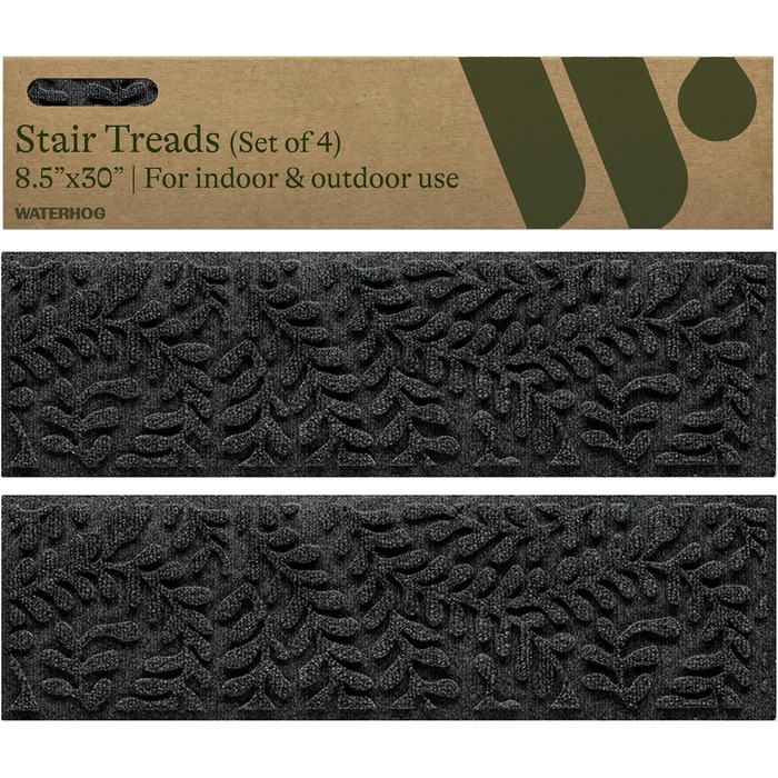 Підлога для бунгало, сходинки з колекції самшиту, антрацит 8-1/2 дюйма x 30 дюймів