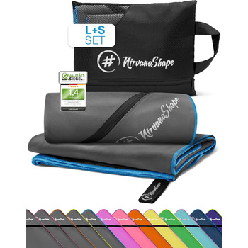 Рушник з мікрофібри NirvanaShape, рушники з мікрофібри легкі, компактні як банний рушник, дорожній рушник, пляжний рушник, спортив