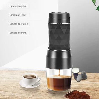 Кавоварка Cosmin Espresso, капсула для ручного пресування меленої кави, портативна кавоварка підходить для кавової капсули з порошком кави