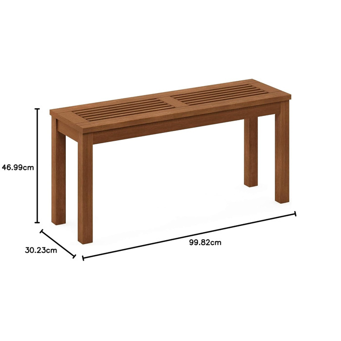 Вулична лавка Furinno Tioman з тикової олії, дерево, натуральне, 30.23 x 99.82 x 46.9 см