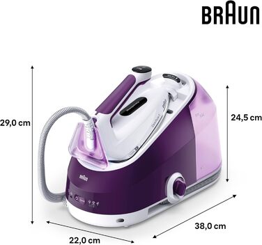 Парова прасувальна станція Braun Household CareStyle 5 IS5247 VI - Парова праска з підошвою FreeGlide 3D, режим iCare, вертикальне