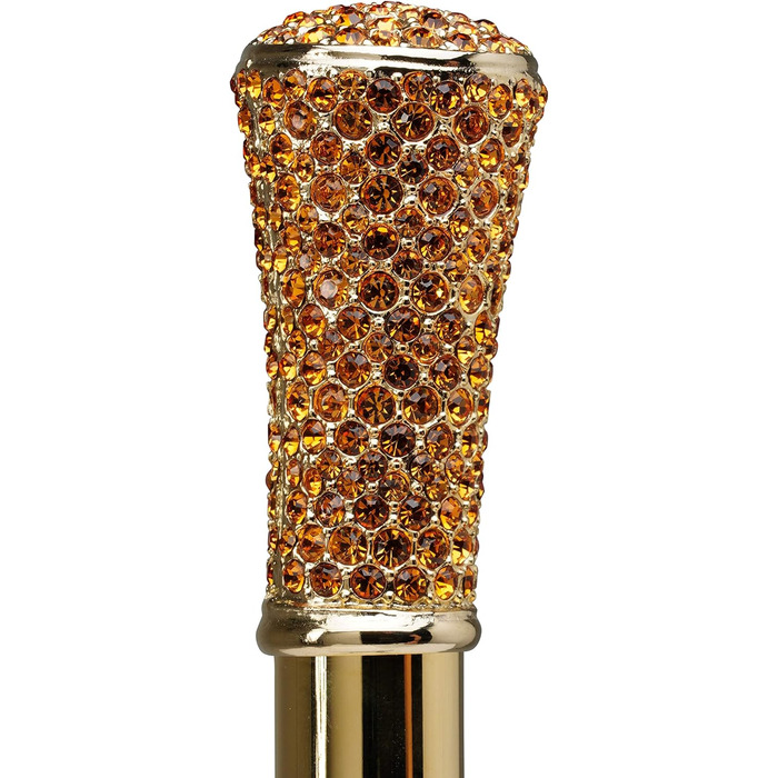 Палиці для ходьби Shoehorn з кристалами Swarovski, 18 Kt Gold, Elegant, для чоловіків, Британська сільська місцевість, Денді, Церемонія, Весілля, Розкіш, Золотий ріжок, 18 Kt Swarovski Crystals