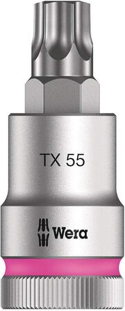 Набір біт Wera 05003997001 C 3, TORX HF Zyklop Bitnuss-Satz, Torx, з фіксатором, привід 1/2, 6 предметів