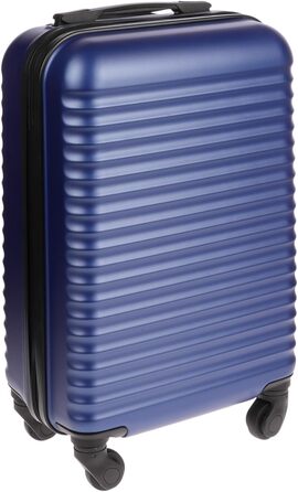 Ручна поклажа Christian Wippermann, 4 колеса, чорна з візерунком у смужку, валіза, візок, легка, кабіна, стандарт IATA, 55x35x23 см