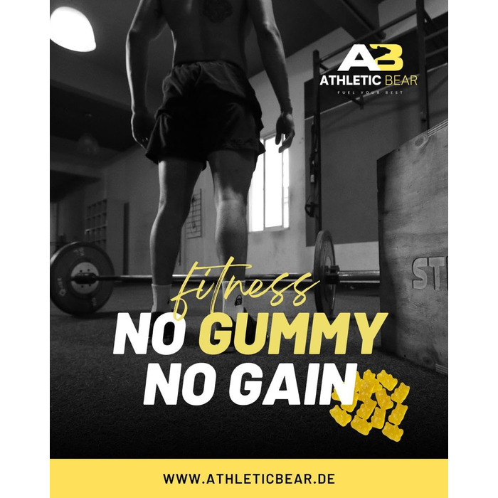 Жувальні цукерки Athletic Bear Creatine Monohydrate, 90 шт. (30 порцій)