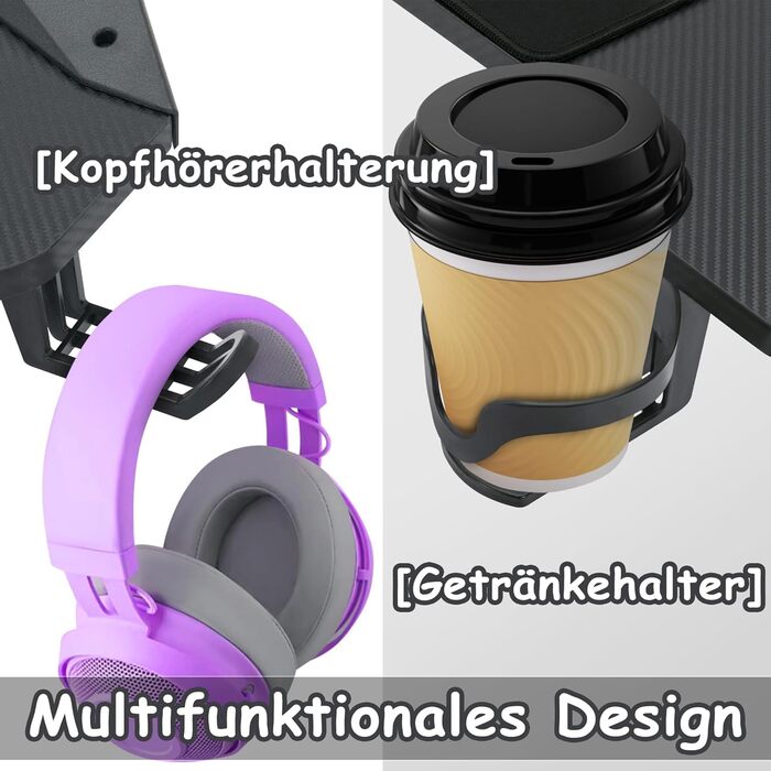 Ігровий стіл 120 x 60 см, Z-подібна рама для ігрового столу з RGB-підсвіткою, комп&39ютерний стіл з вуглецевим волокном, ергономічний ПК-стіл з гачком для навушників та підставкою для склянок, чорний 120 x 60 см, чорний з RGB-підсвіткою