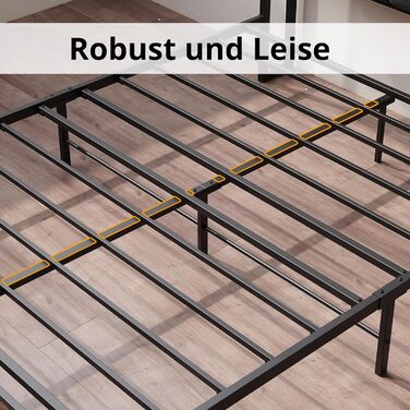 Ліжко IRONCK 140x200 з металевою рейковою основою, каркас ліжка 140x200 см з розетками, USB-портами та портами Type-C, металеве ліжко 140x200 з м&39яким узголів&39ям та місцем для зберігання речей, дитяче ліжко, двоспальне ліжко 140x200 см