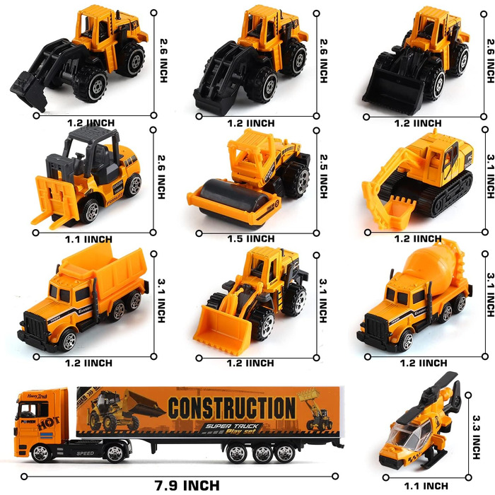 В 1 будівельні транспортні засоби іграшки, будівельні транспортні засоби автомобілі та будівельники екскаватор транспортні засоби будівельний майданчик вантажівка іграшкові автомобілі вантажівка ігровий набір навантажувач подарунки для дітей у віці від 3 