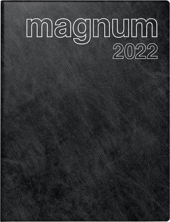 Книга календар magnum, 2 сторінки 1 тиждень, 183 х 240 мм, чохол з пінопластової фольги Catana чорний, календар 2022, 7027042902