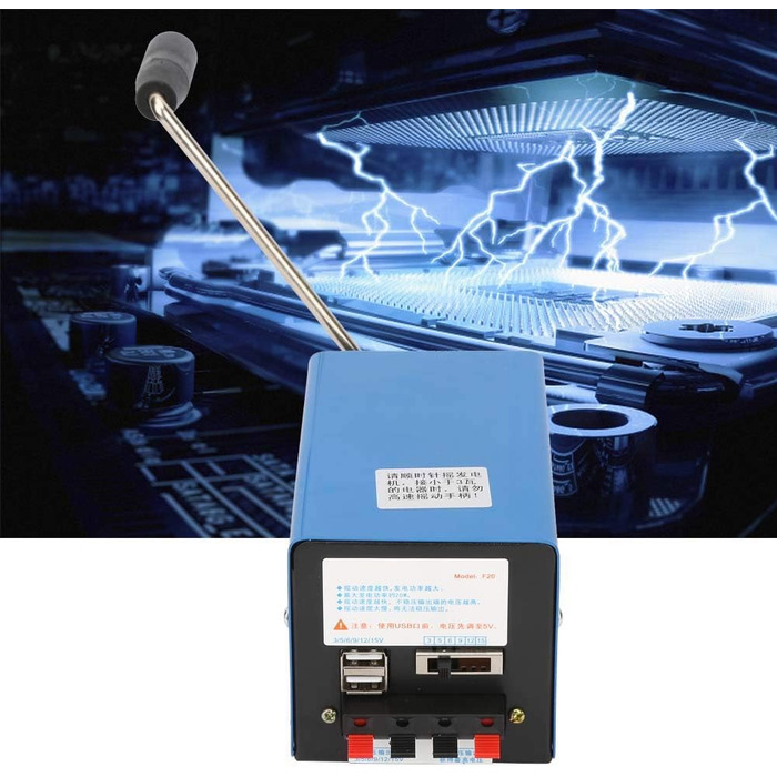 Ручний аварійний USB-генератор, портативний генератор із динамо-зарядкою для використання на вулиці та в надзвичайних ситуаціях, механічний генератор живлення з USB-портом