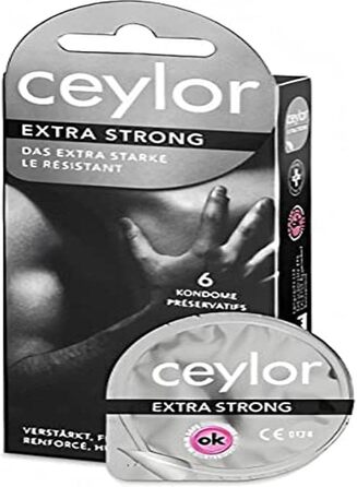 Презервативи Ceylor Extra Strong, 6 шт, для анального сексу, змащені