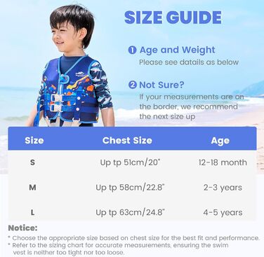 Плавальний жилет Gogokids для малюків 1-5 років 15-30 кг, дитячий плавальний жилет з подвійними регульованими ремінцями, плавальний жилет для немовлят, дівчаток та хлопчиків, регульований для басейну та пляжу, розмір L (4-5 років), темно-синій