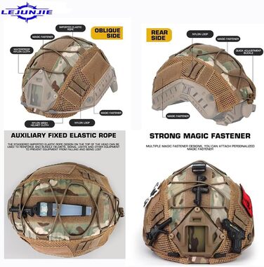 Тактичний шолом для пейнтболу PJ, швидкий військовий шолом з кріпленням для ПНВ та бічною напрямною рейкою CP