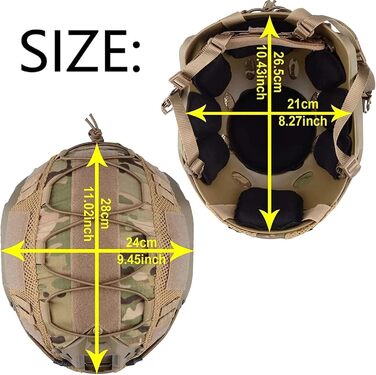 Шолом для пейнтболу з захисним чохлом Tactical Fast, напівмаскою та захисними окулярами, що регулюються на 90, повний захист обличчя для полювання, ЗЕЛЕНИЙ