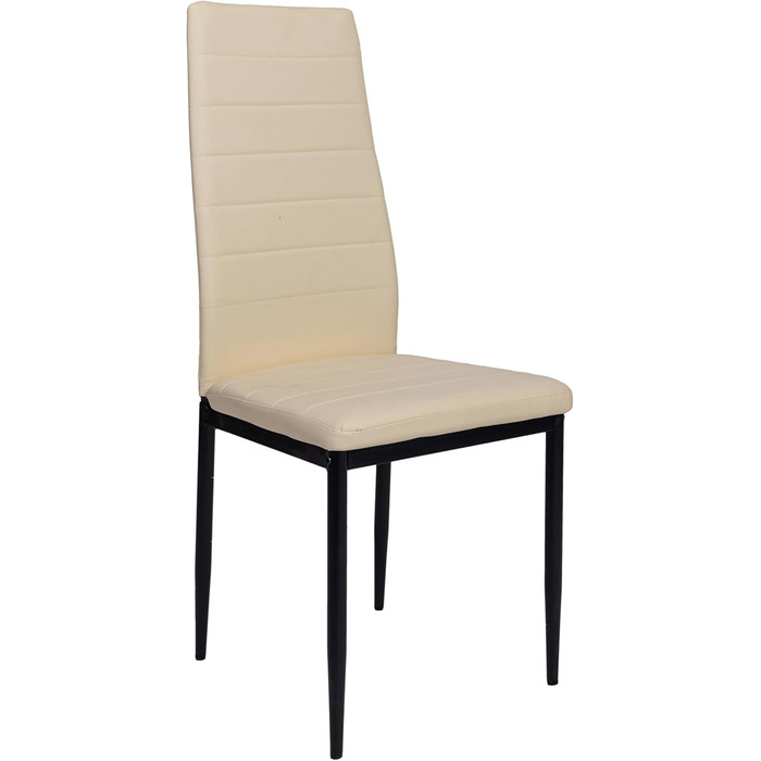 Обідній стілець, стілець для вітальні, офісний стілець, металеві ніжки (бежевий, комплект з 4 шт.) комплект з 4 предметів бежевий