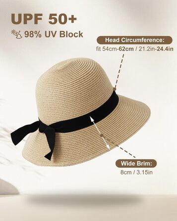 Солом&39яний капелюх Zylioo S/M/L/XL/XXL для жінок, солом&39яний пляжний капелюх із широкими полями, літній капелюх із захистом від ультрафіолету, розмір S, широкі поля - хакі