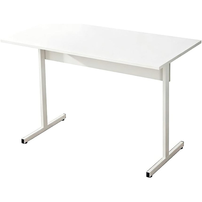 Письмовий стіл 80 x 50 см, офісний стіл з цільною дерев&39яною стільницею, комп&39ютерні столи для офісних робочих місць, стіл для спальні та вітальні, білий 0,8 x 0,5 м