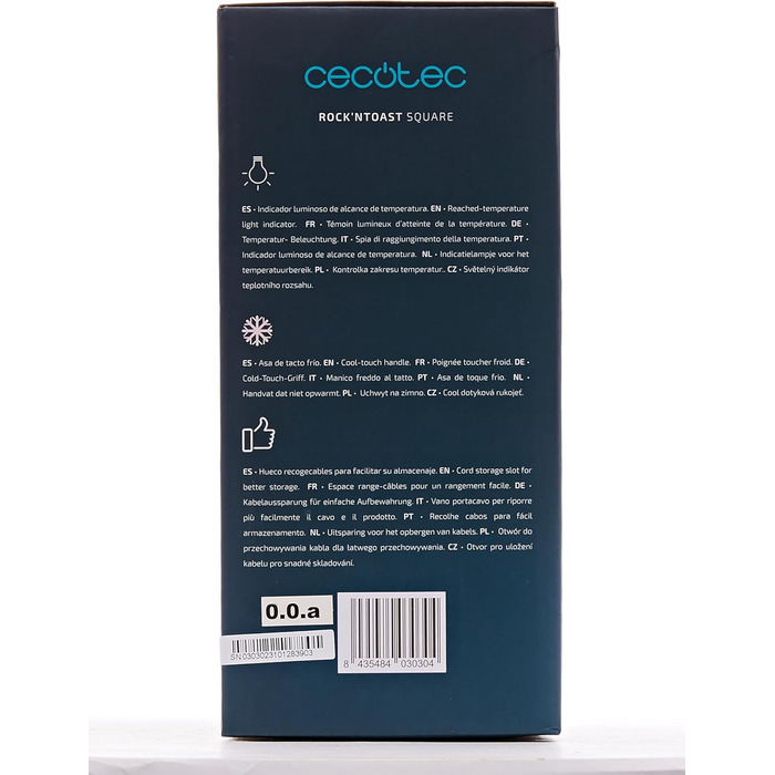 Бутербродниця з антипригарним покриттям, місткість на 2 сендвічі, поверхня гриля, ручка холодного дотику, кабельний ретривер, 750 Вт. 750 Вт Поверхня для гриля