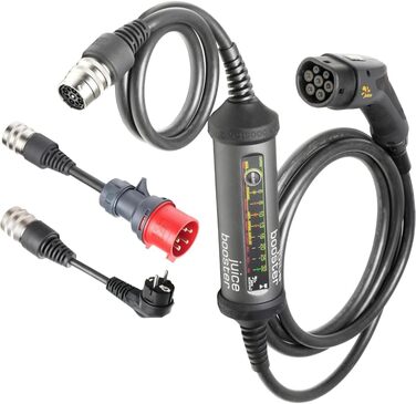 Базовий набір Juice Booster 2, мобільний настінний бокс 22 кВт без установки, зарядний пристрій для BEV з зарядним кабелем типу 2